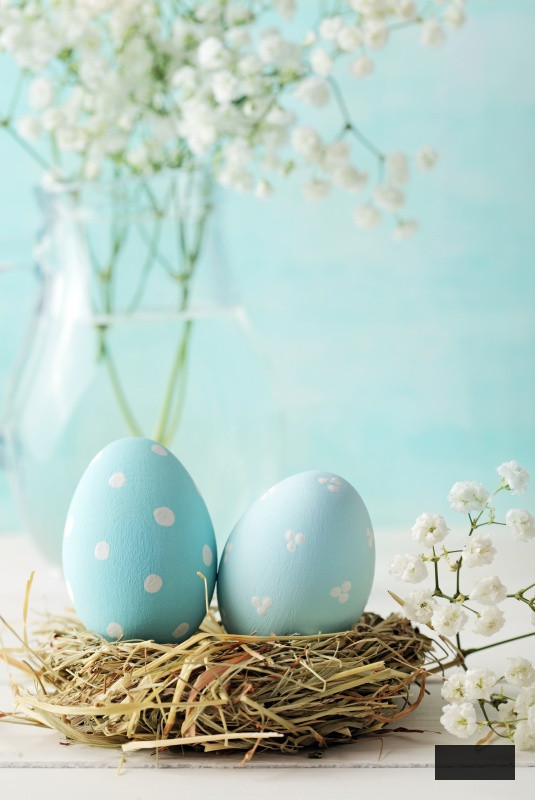 Pastel Blue Easter Eggs