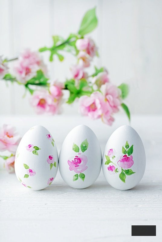 Eggs Hand Painted with Water Colors