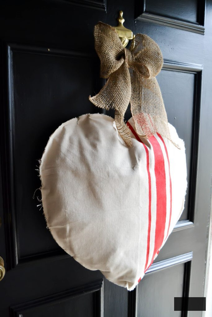 Are you looking for Valentine's Day Decorations? Click over to see how easy it is to make Valentine's Day Decorations from a drop cloth and some other simple supplies.