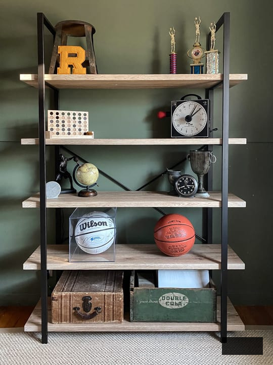 This Teen Boy's Bedroom Makeover is rustic, handsome, sophisticated and sleek. Find all the sources and info to create something similar for your teenager!