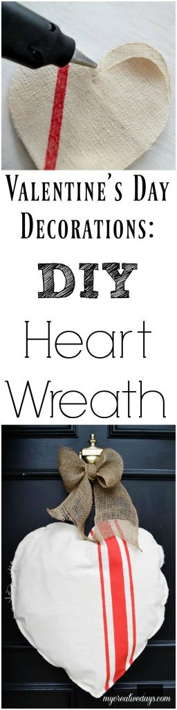 Are you looking for Valentine's Day Decorations? Click over to see how easy it is to make Valentine's Day Decorations from a drop cloth and some other simple supplies.