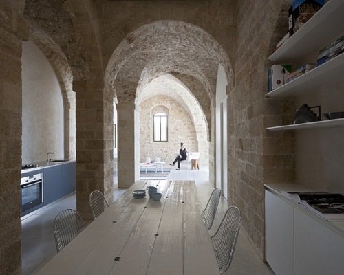 visible brick walls inside a home