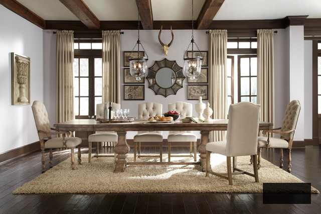 big table with white chairs