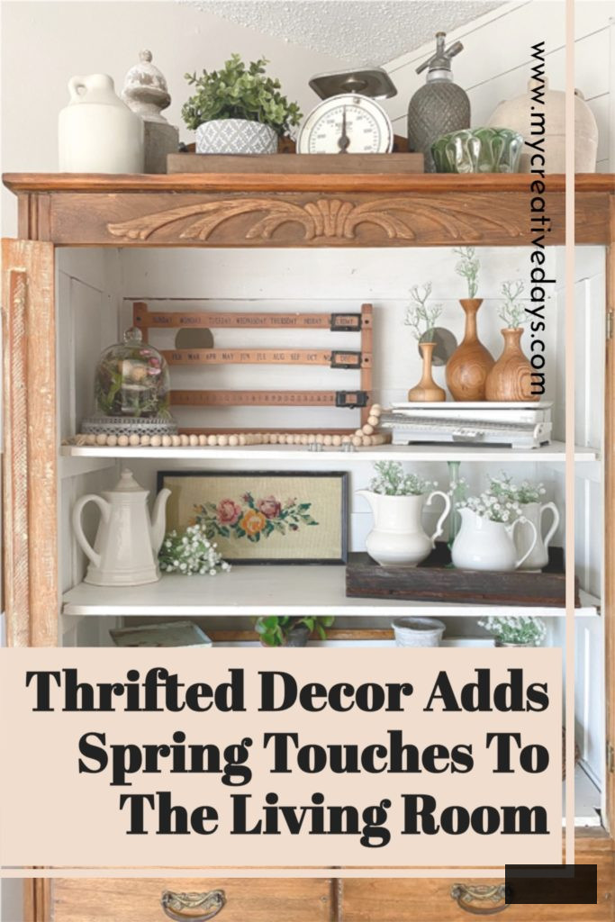 Thrifted Decor Adds Spring Touches To The Living Room