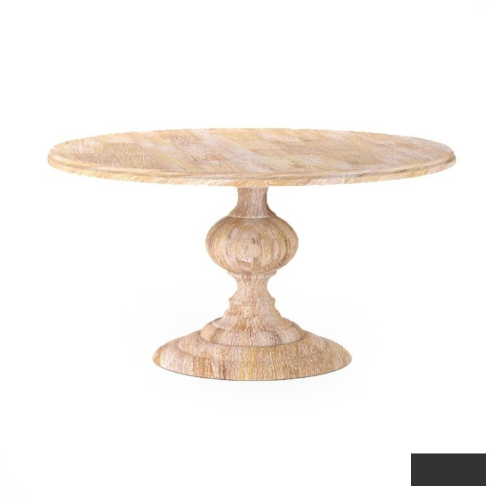wood round table