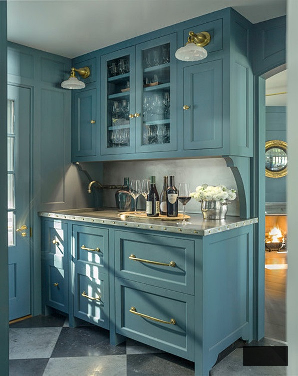 Blue Customized Butler's Pantry