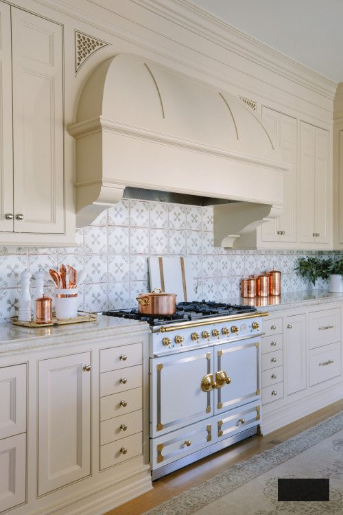 Traditional Kitchen with Professional Stove and Hood Vent