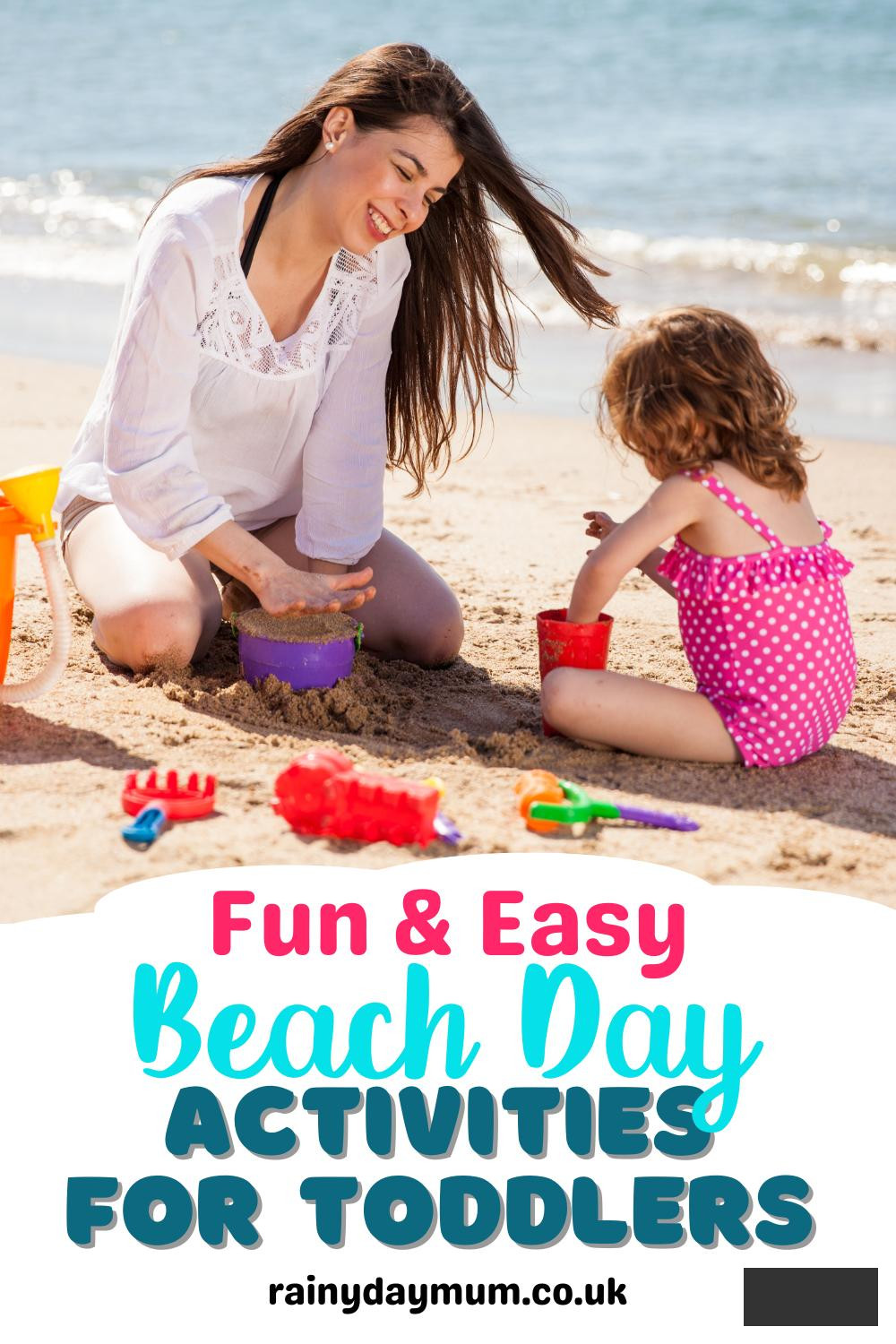 Pinterest Image for Fun and Easy Beach Day Activities for Toddlers