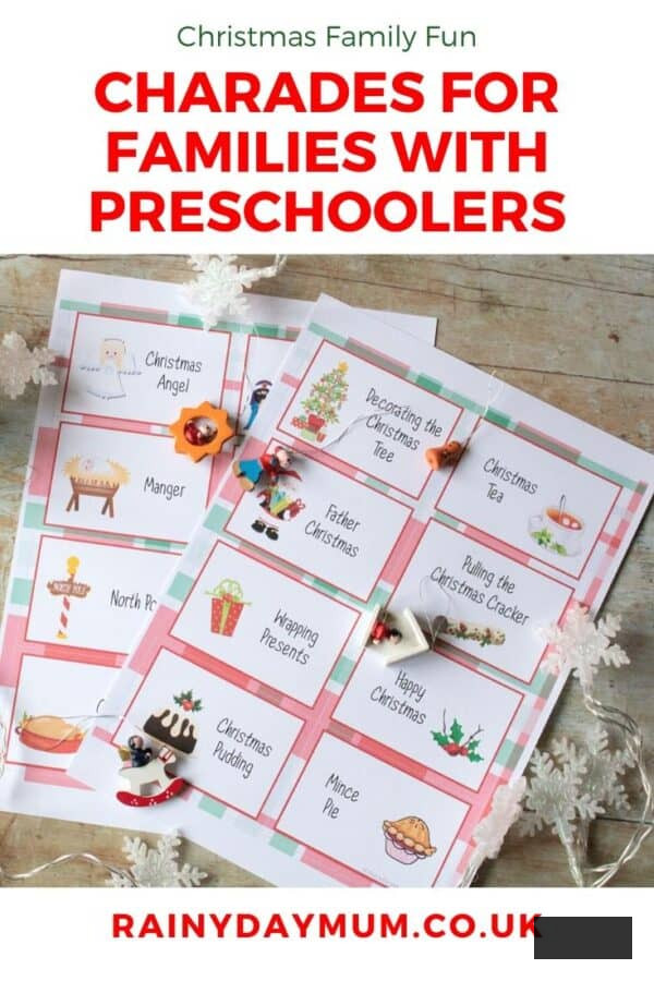 Charades for Preschoolers - Free Printable Game