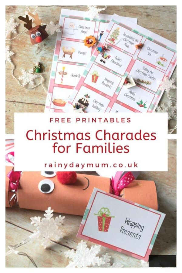 Free Christmas Charade Cards for Family Parties