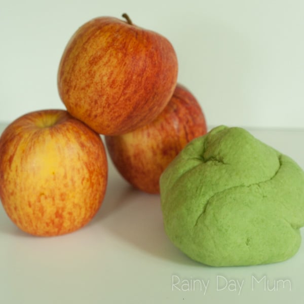 easy apple playdough you can whip up at home using this 2-ingredient recipe