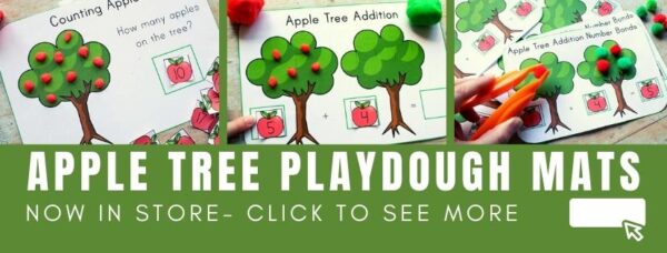 image showcasing apple playdough mats on Rainy Day Mum