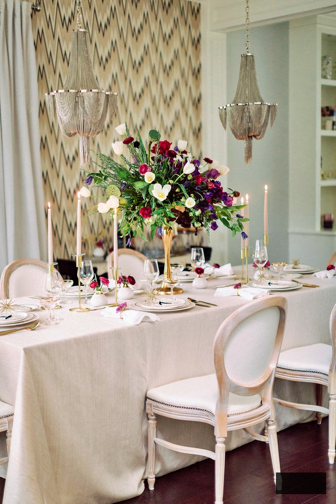 glamorous French country dining room