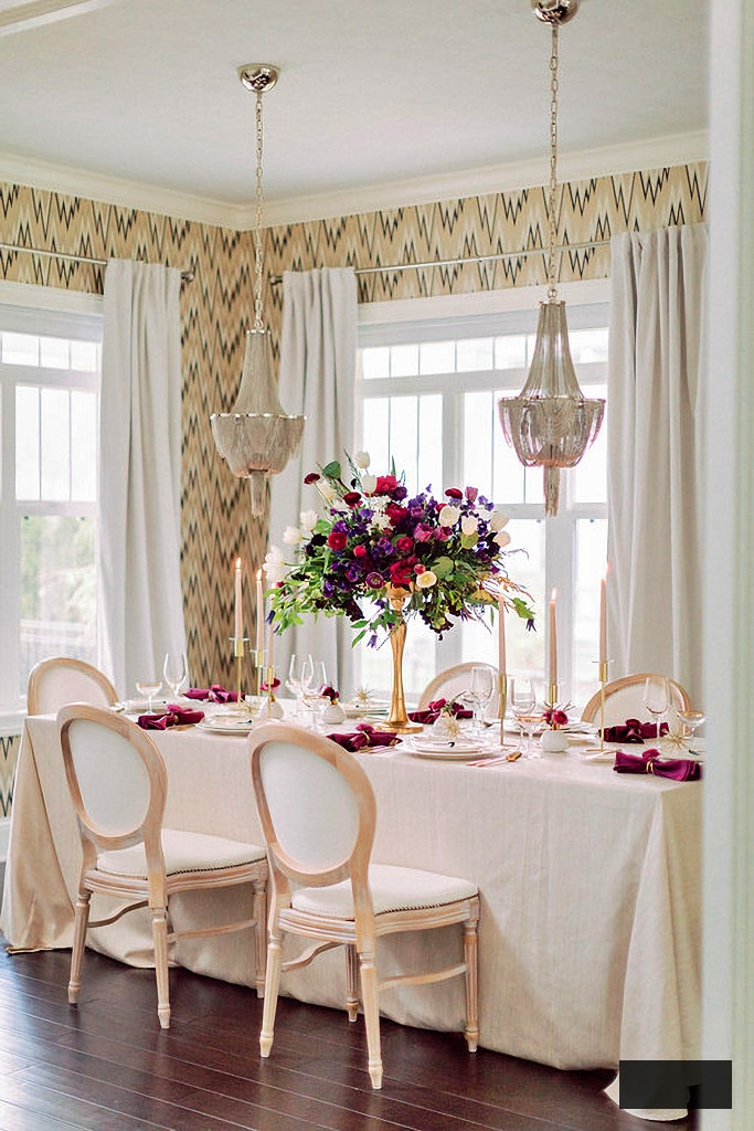 glamorous French country dining room