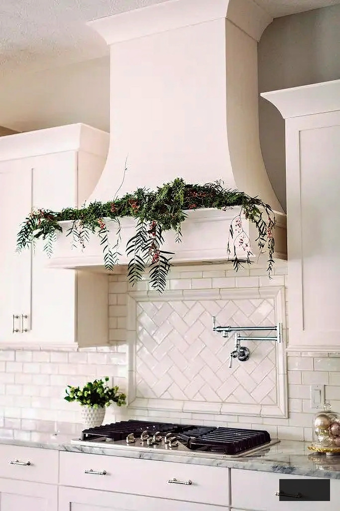 white transitional kitchen