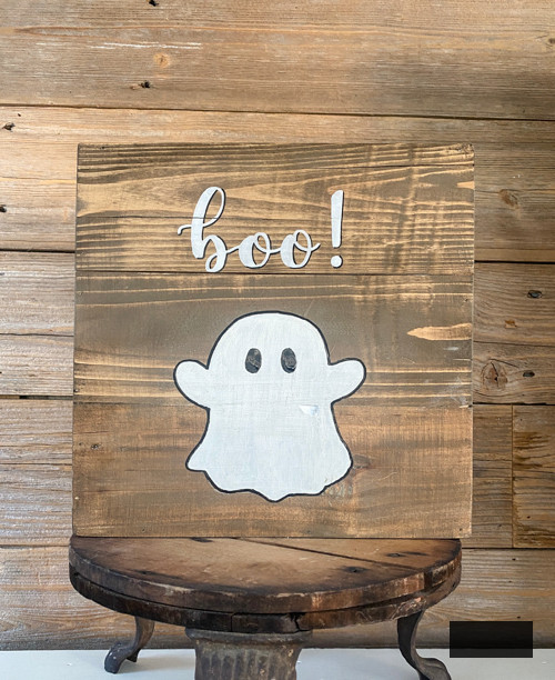 Craft a DIY Halloween Ghost Sign with this simple guide! Ideal for Halloween decor, personalize it to match your style. Fun, easy, and cost-effective!