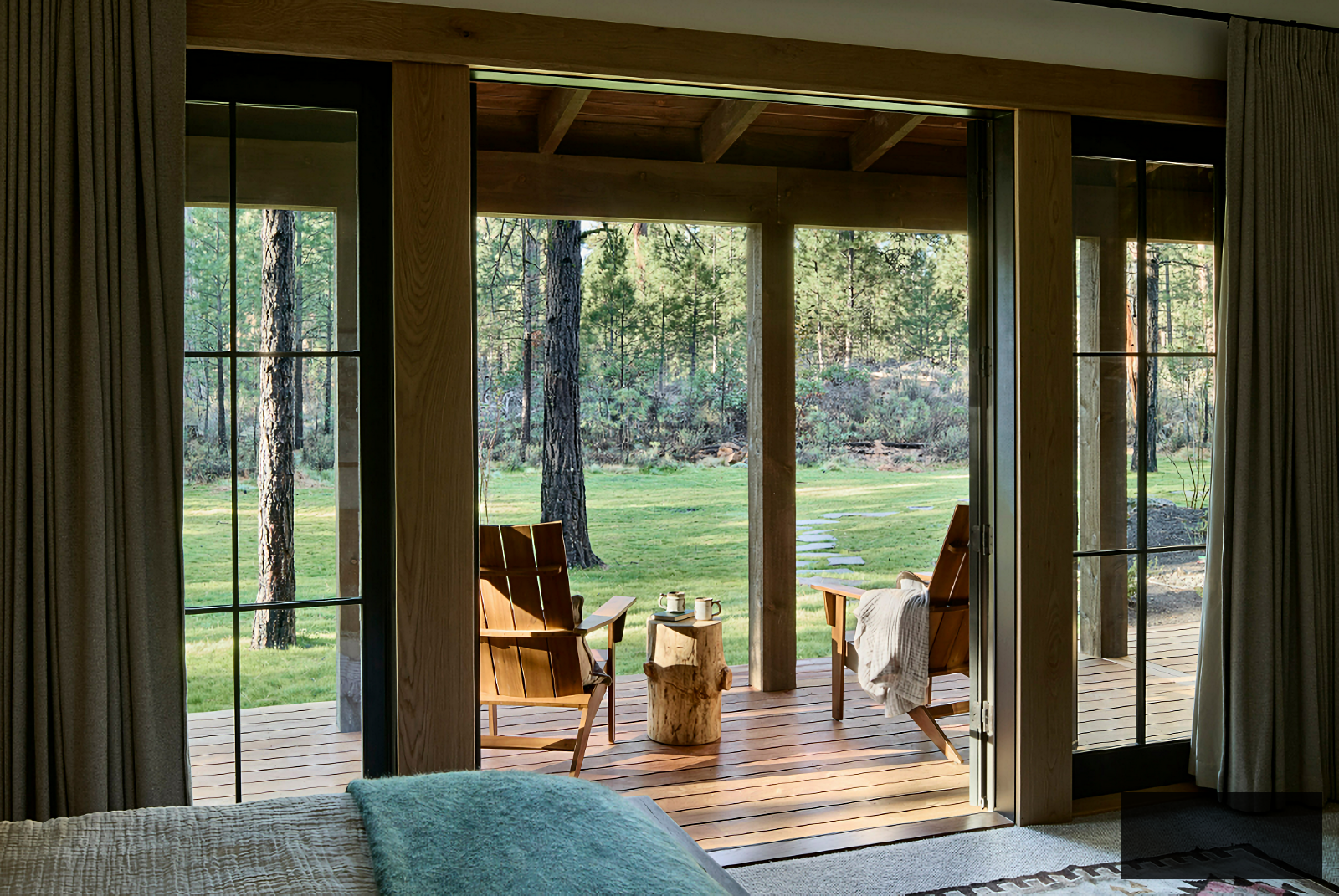 rustic lodge bedroom