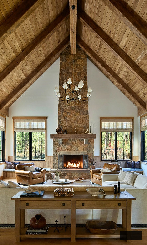 lodge style home living room