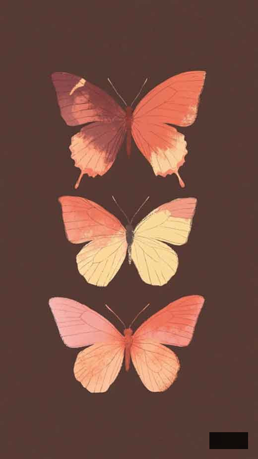 charming brown wallpaper for iphone butterfly fall vibe