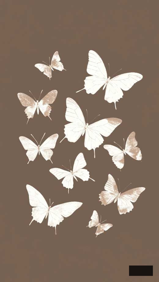 adorable aesthetic brown butterfly wallpaper for iphone