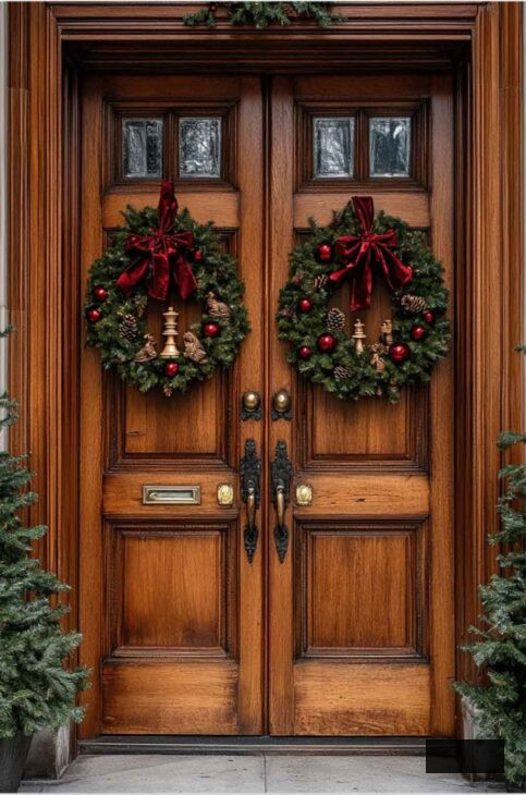 dark academia christmas wreath