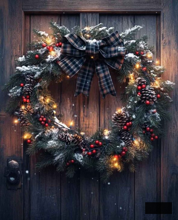 dark academia christmas aesthetic vintage diy wreath