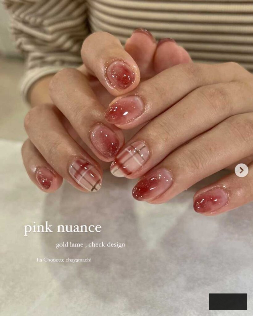 cute dark academia nails on almond short nails