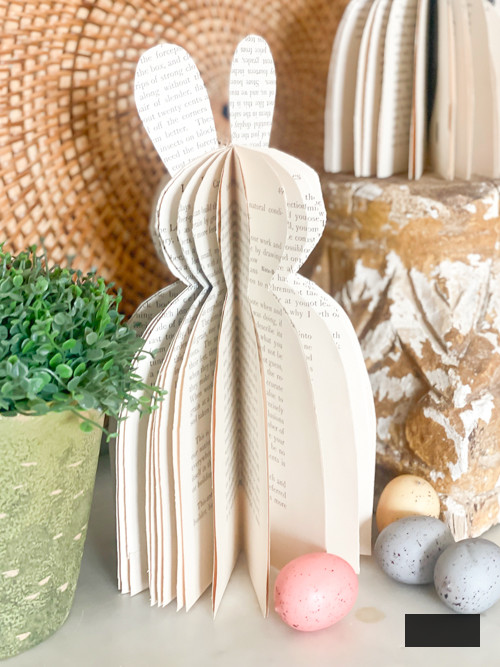 Create charming DIY Book Page Bunnies with this simple upcycled Easter craft! Ideal for rustic decor, tiered trays, and handmade gifts. Budget-conscious and enjoyable!