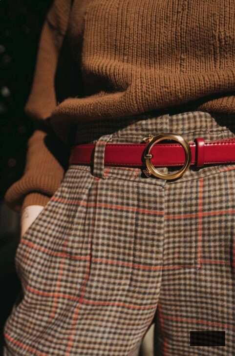red belt dark academia aesthetic outfit
