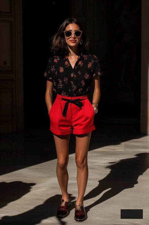 modern summer dark academia outfit style fashion with oxfords