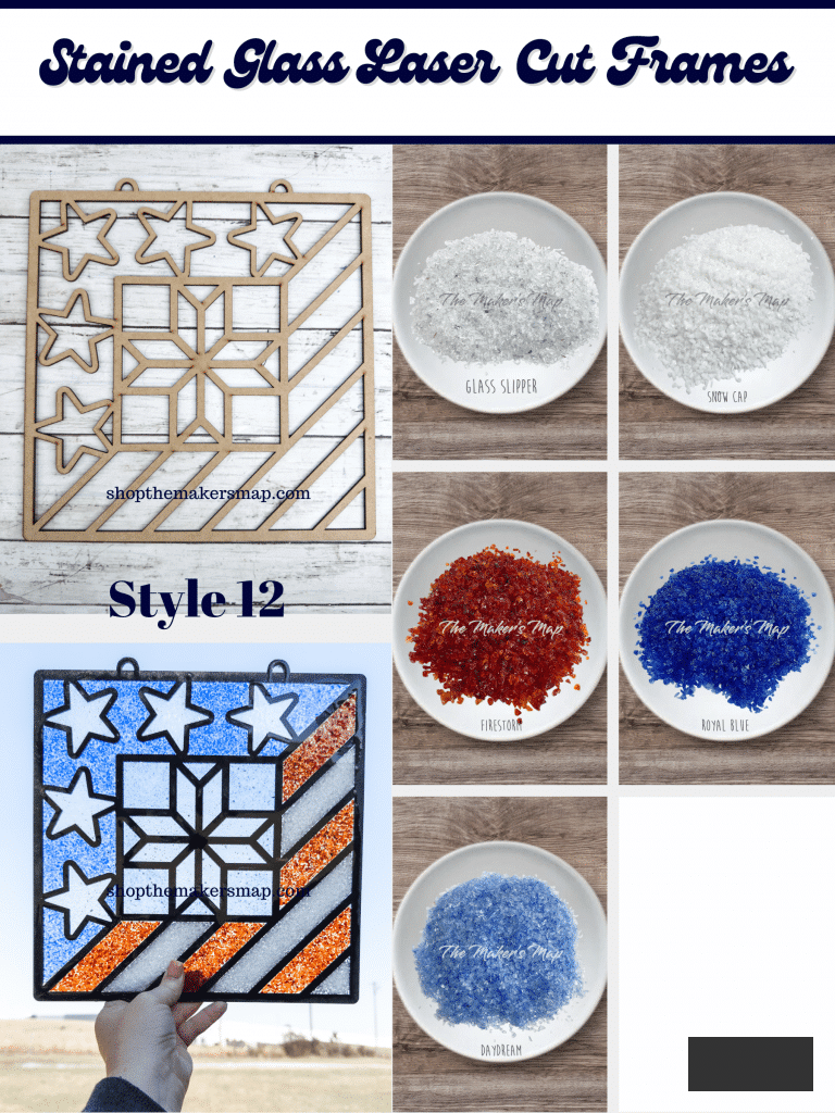 DIY Faux Stained Glass Patriotic Sun Catcher