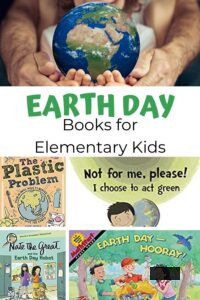 pinterest image of earth day books for elementary children