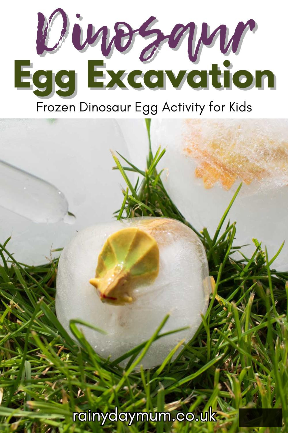 Pinterest Image for Dinosaur Egg Excavation.