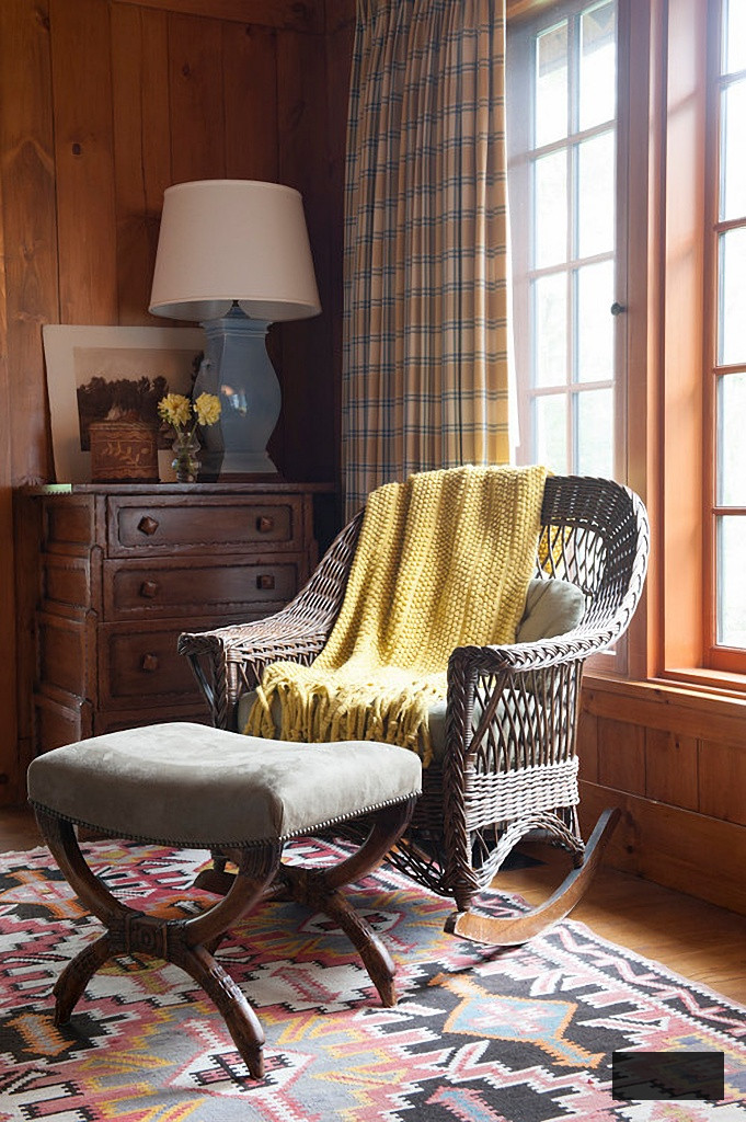 summer cabin rustic living room
