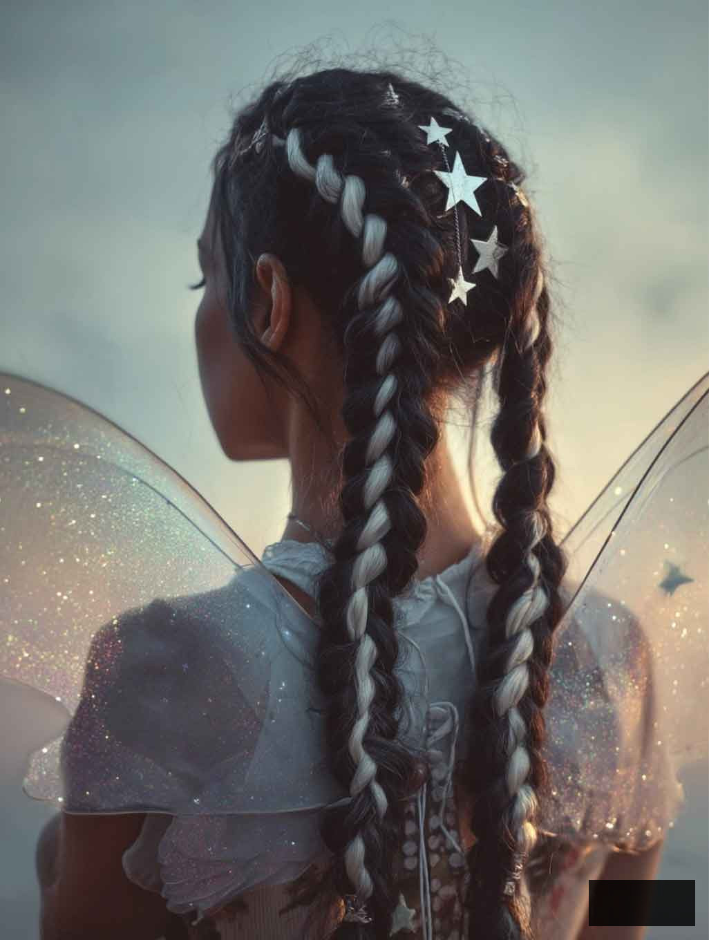 celestial aesthetic fairy braided hairstyle