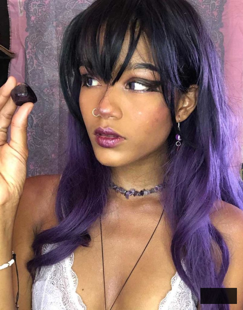purple fairy aesthetic hair