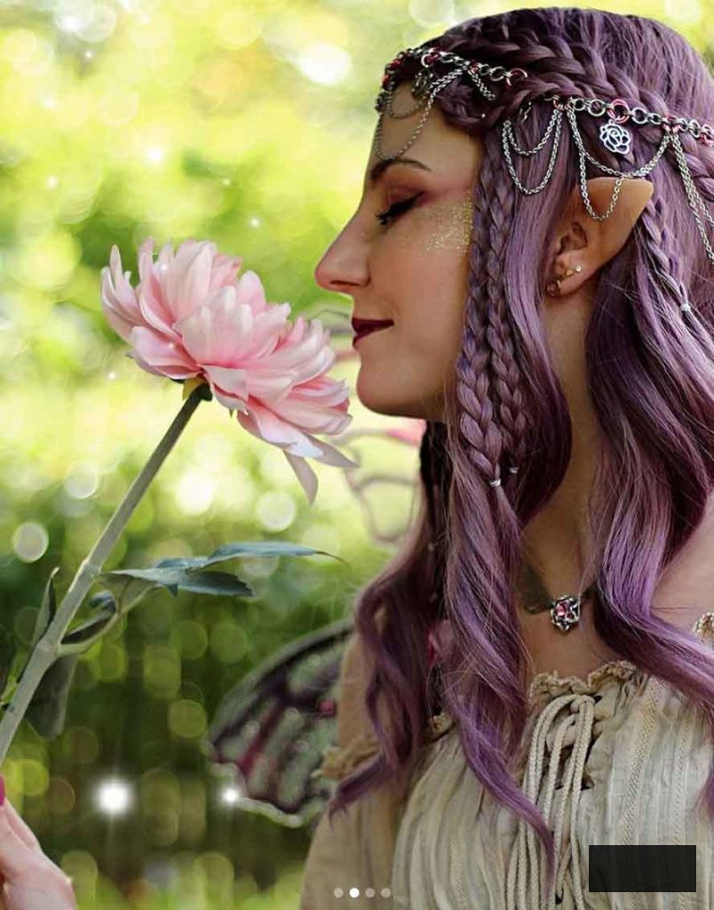 purple elf hair aesthetic