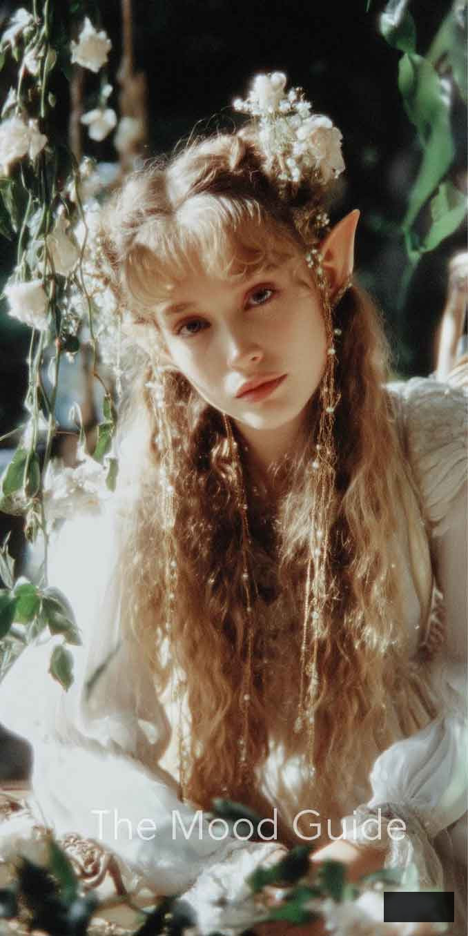 retro long blonde fairy hair