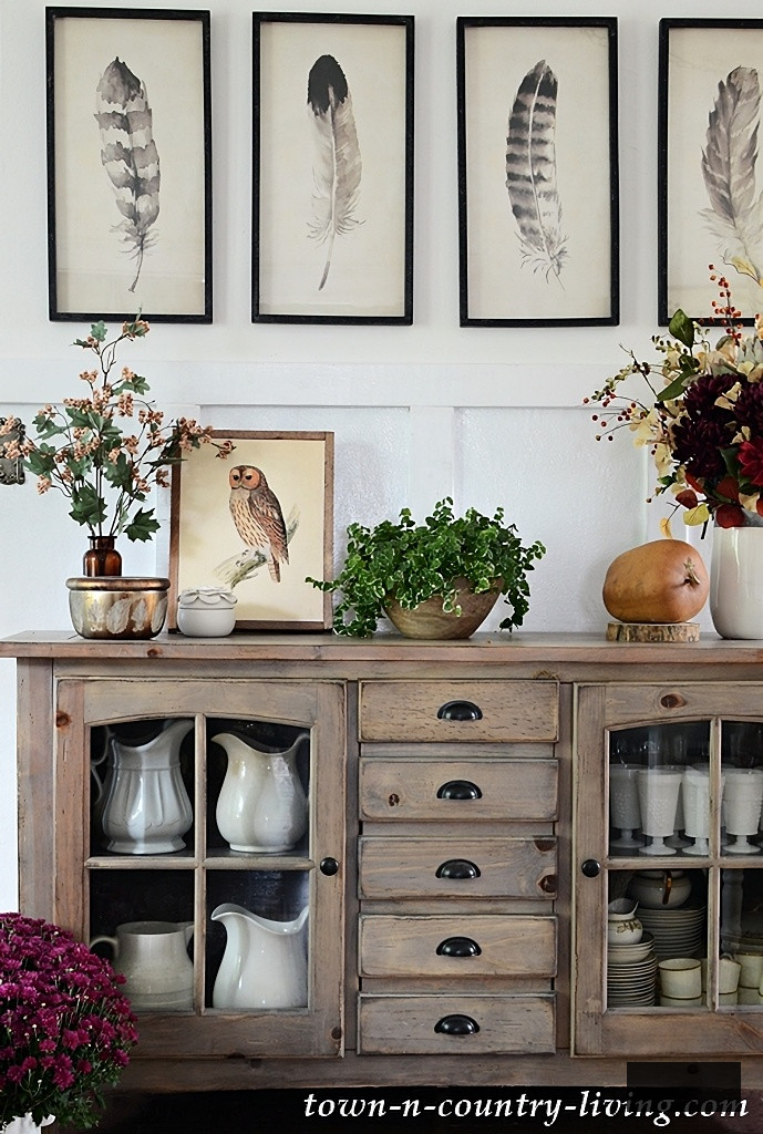 dining buffet decorated for autumn