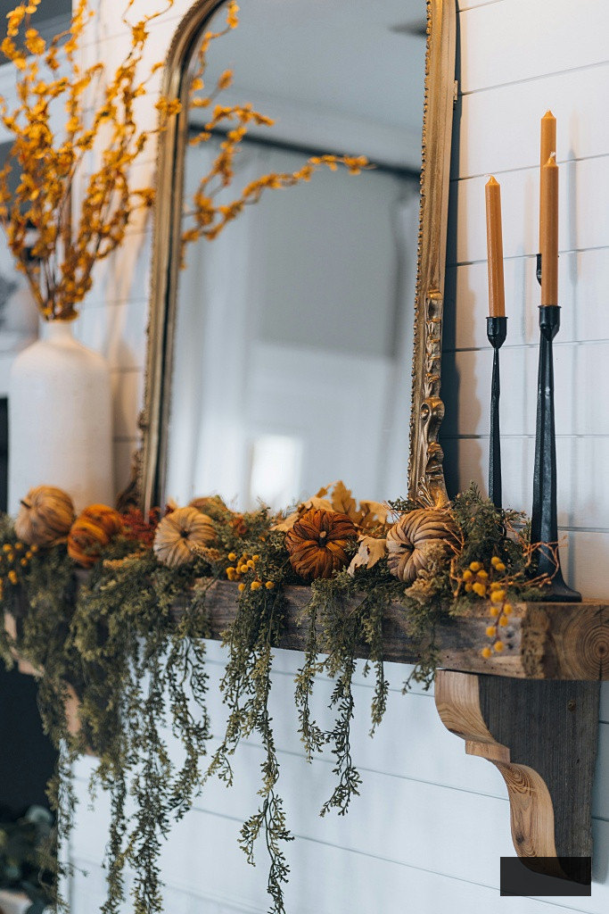 lush autumn mantel