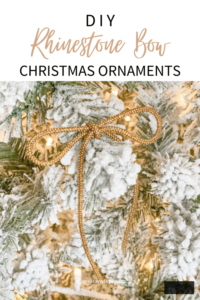 DIY Rhinestone Bow Christmas Ornaments bring glimmer and flair to your holiday décor. Simple, economical, and ideal for this year’s fashionable bow trend!