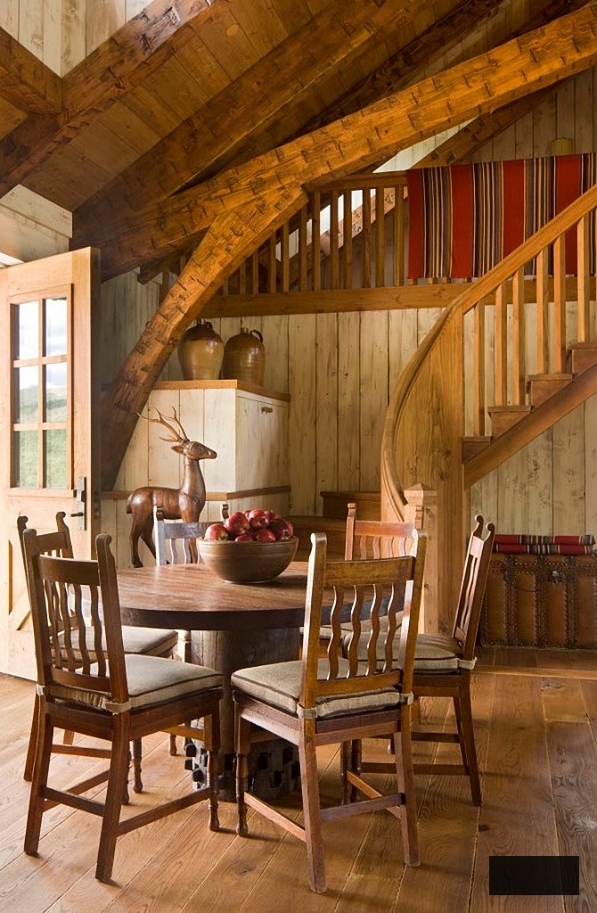 cabin style dining room