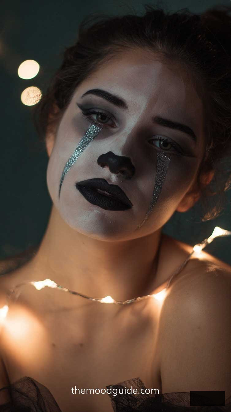 aesthetic chic clown makeup