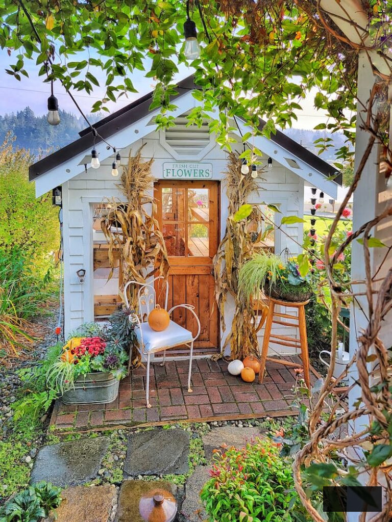 autumn porch decorating ideas: greenhouse porch
