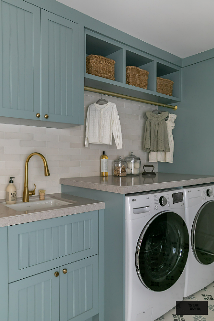 blue laundry area