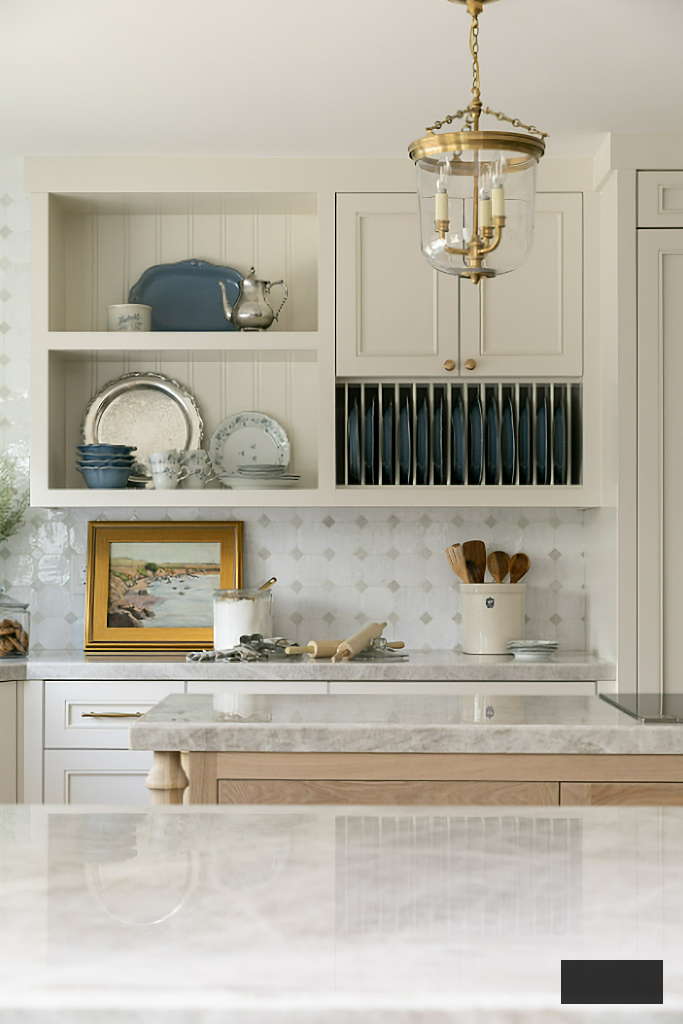 traditional kitchen in renovated California residence