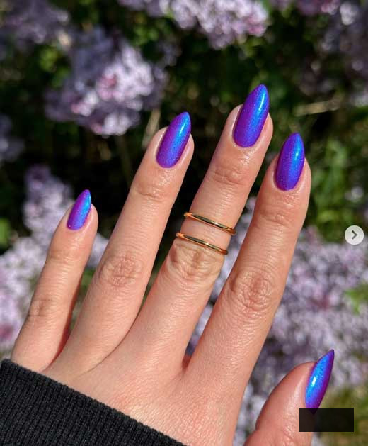 witch aesthetic purple nails