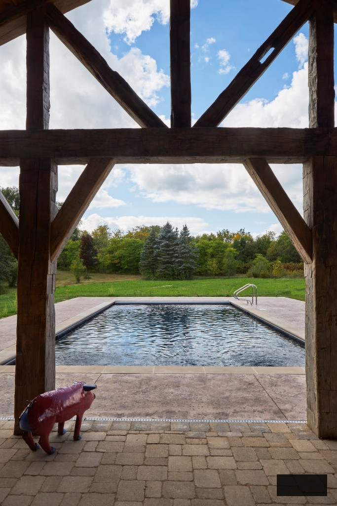 Formal pool on country property