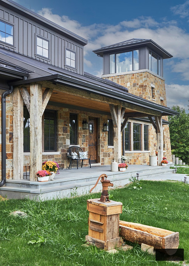 charming country estate front porch