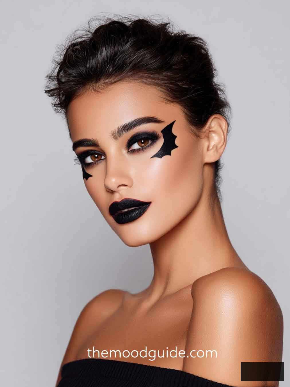 elegant minimalist bat black makeup